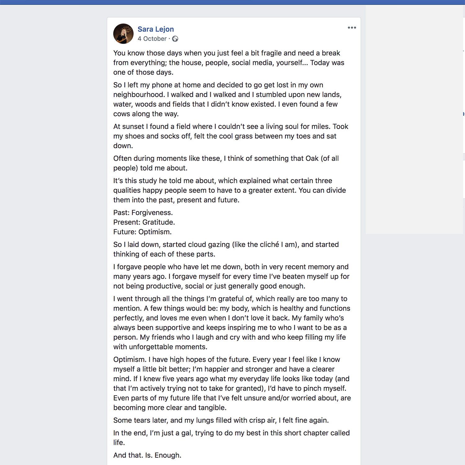 Sara Lejon Words
