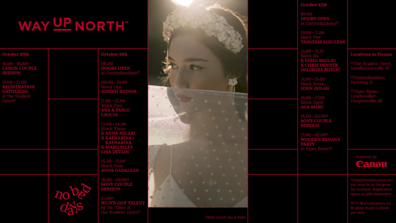 WAY UP NORTH 2022 VIENNA SCHEDULE