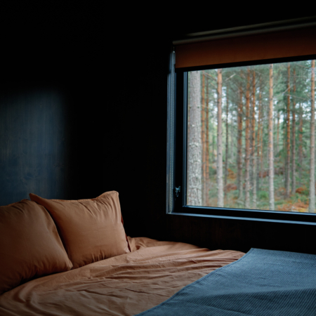 Modern cabin near Swedish coastline