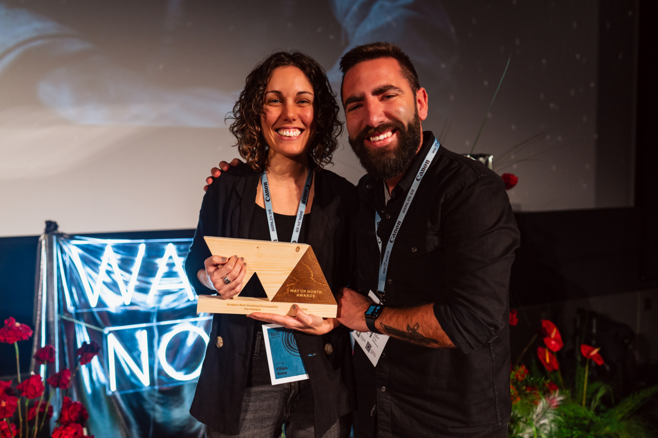 Europe’s Best Wedding Photographer winner at the 2024 Way Up North Awards, photographed by Berlin